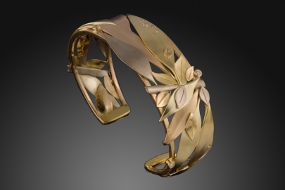Escher Leaves Cuff Bracelet